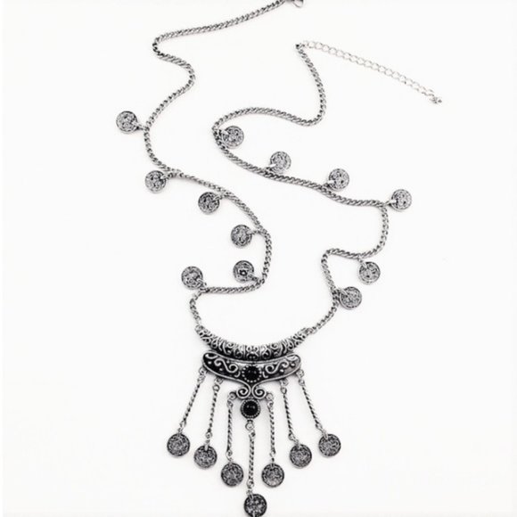 Boho Retro Coined Necklace - Picture 4 of 4